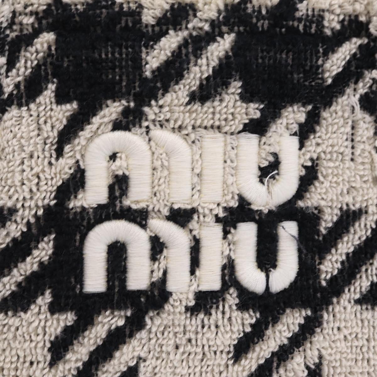 Miu Miu Hand Bag Pile 2way Black Gold Auth 207984A