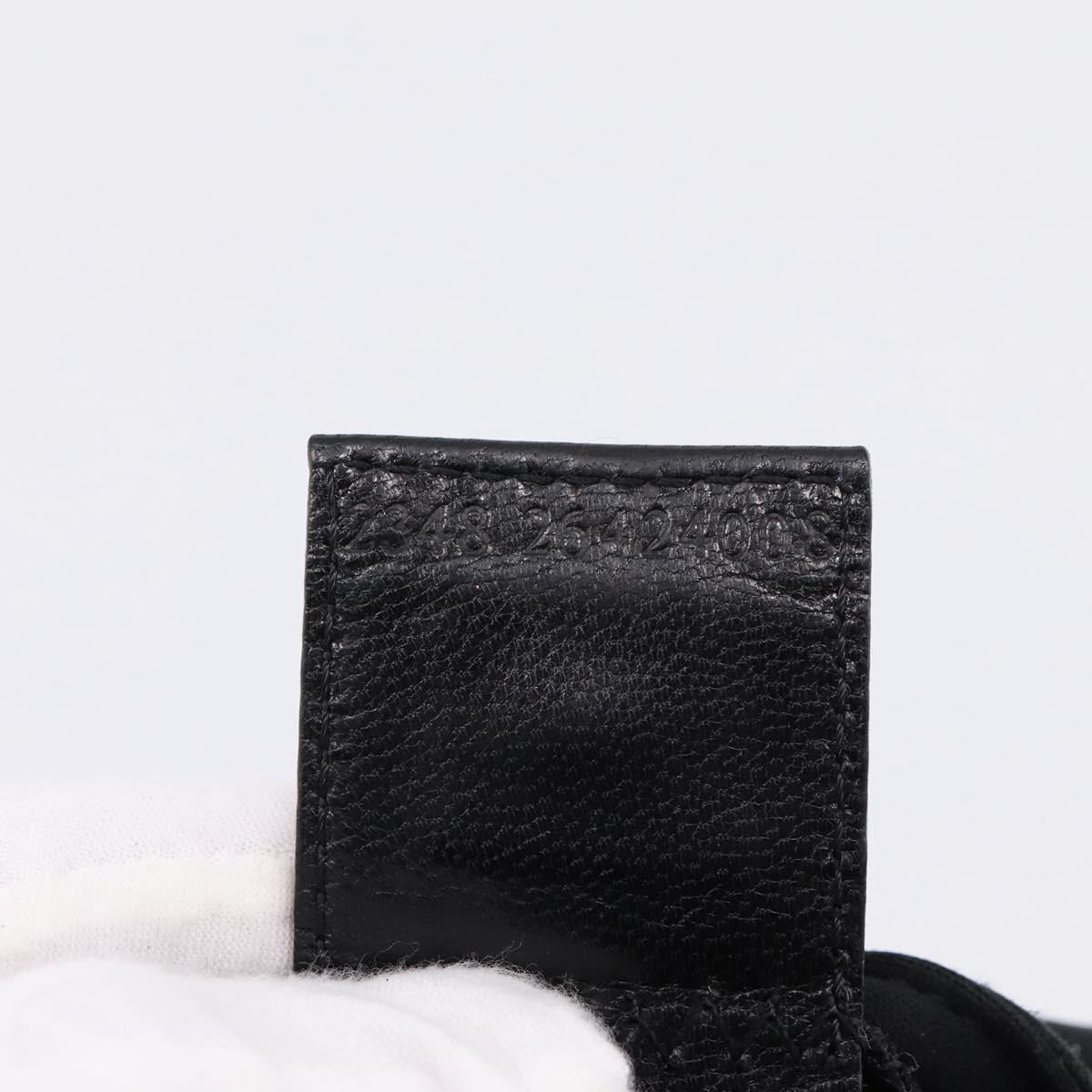 FENDI Mamma Baguette Shoulder Bag Cotton jersey Black Silver Auth 207994