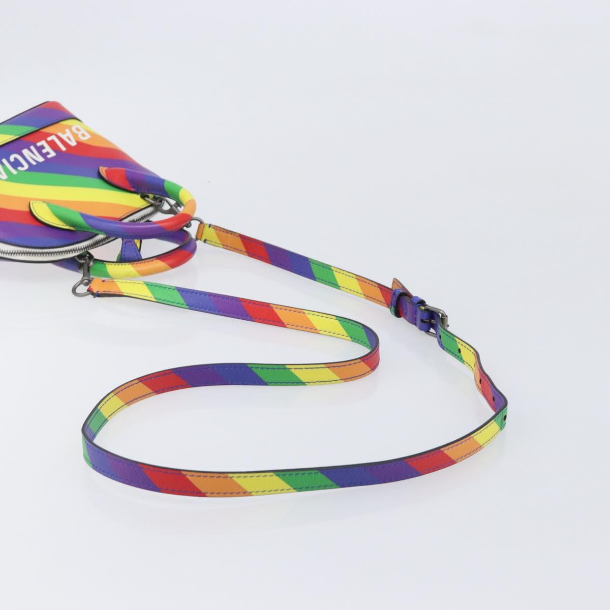 Balenciaga Ville XXS Hand Bag Leather 2way Rainbow 550646 Auth 207995M