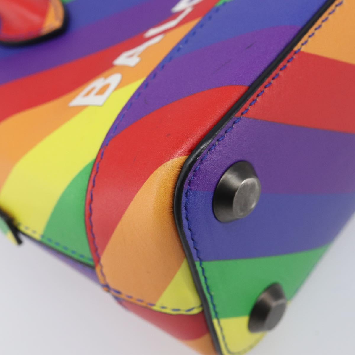 Balenciaga Ville XXS Hand Bag Leather 2way Rainbow 550646 Auth 207995M