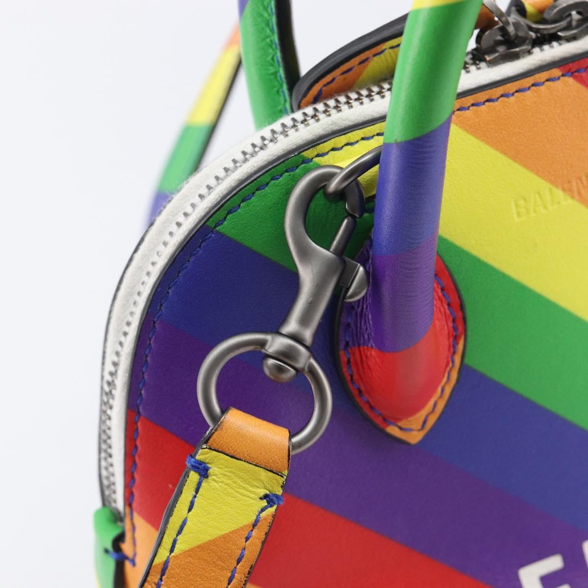 Balenciaga Ville XXS Hand Bag Leather 2way Rainbow 550646 Auth 207995M