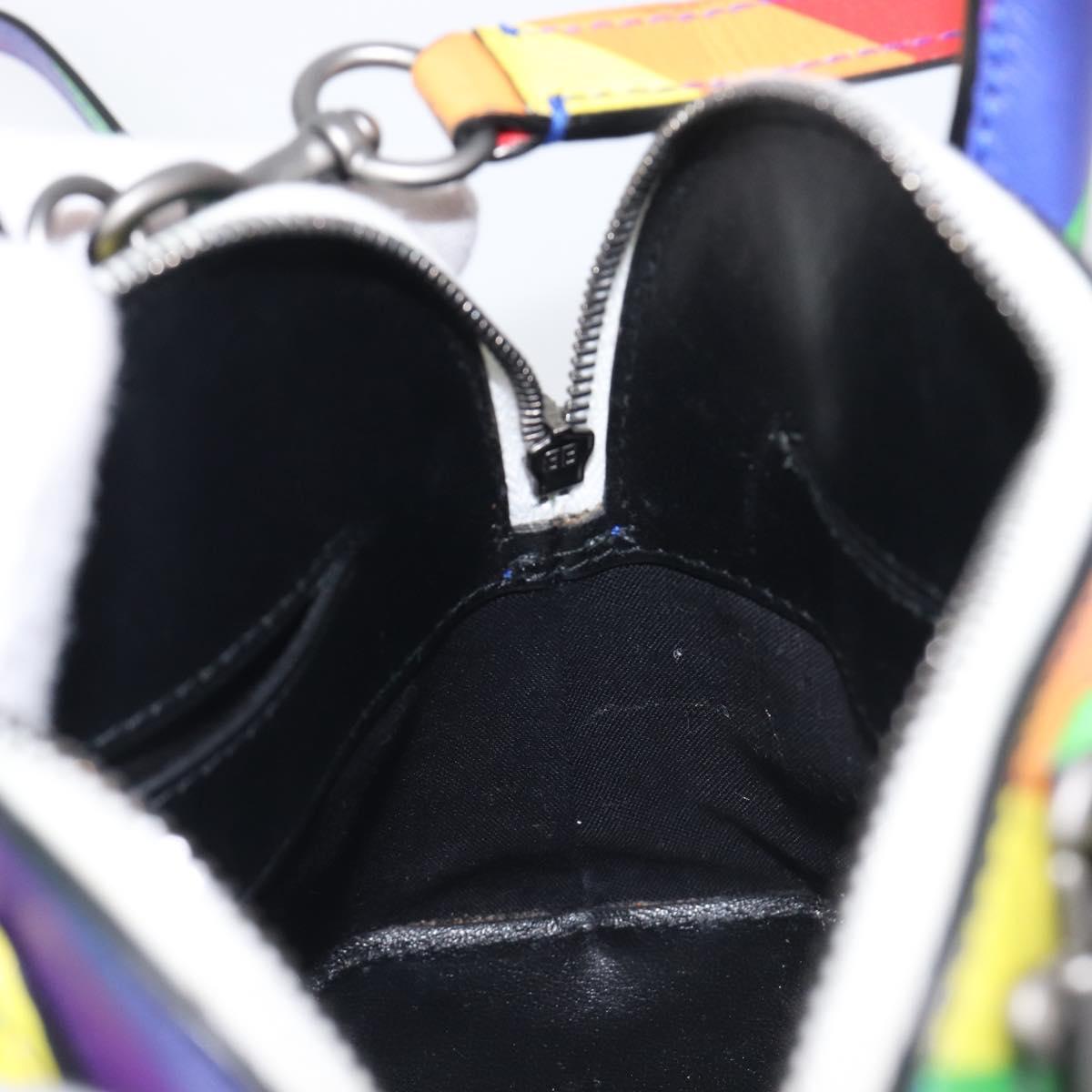 Balenciaga Ville XXS Hand Bag Leather 2way Rainbow 550646 Auth 207995M