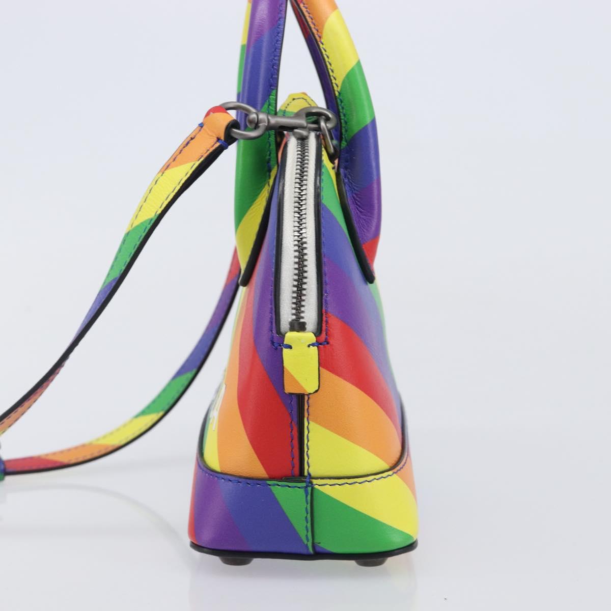 Balenciaga Ville XXS Hand Bag Leather 2way Rainbow 550646 Auth 207995M