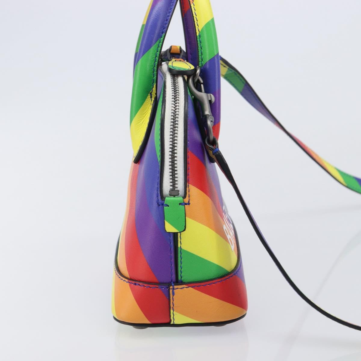 Balenciaga Ville XXS Hand Bag Leather 2way Rainbow 550646 Auth 207995M