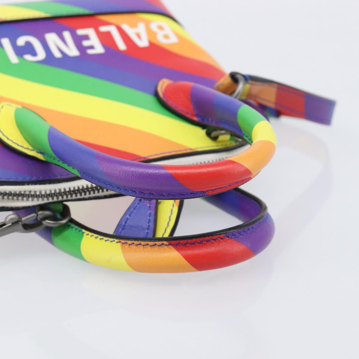 Balenciaga Ville XXS Hand Bag Leather 2way Rainbow 550646 Auth 207995M