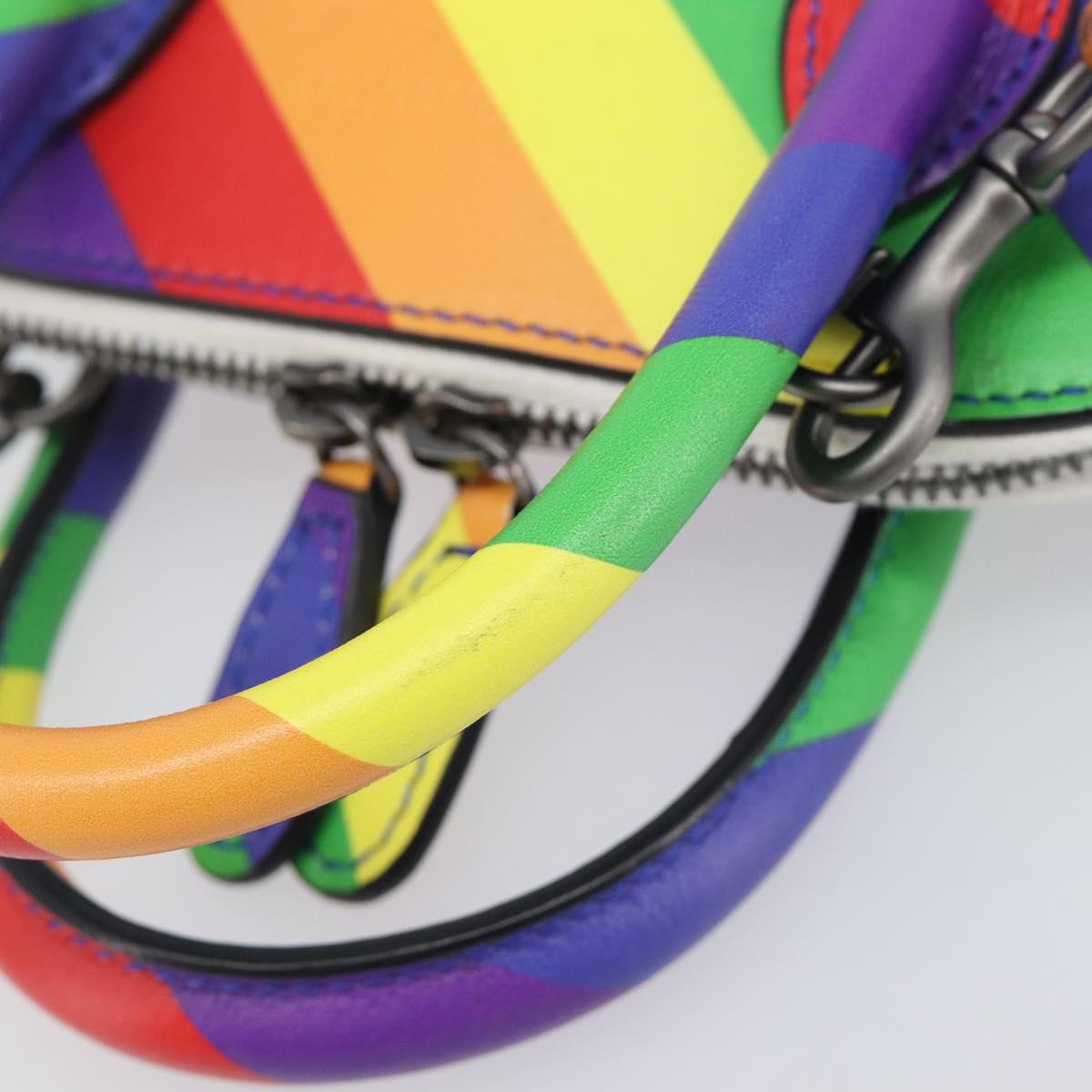 Balenciaga Ville XXS Hand Bag Leather 2way Rainbow 550646 Auth 207995M