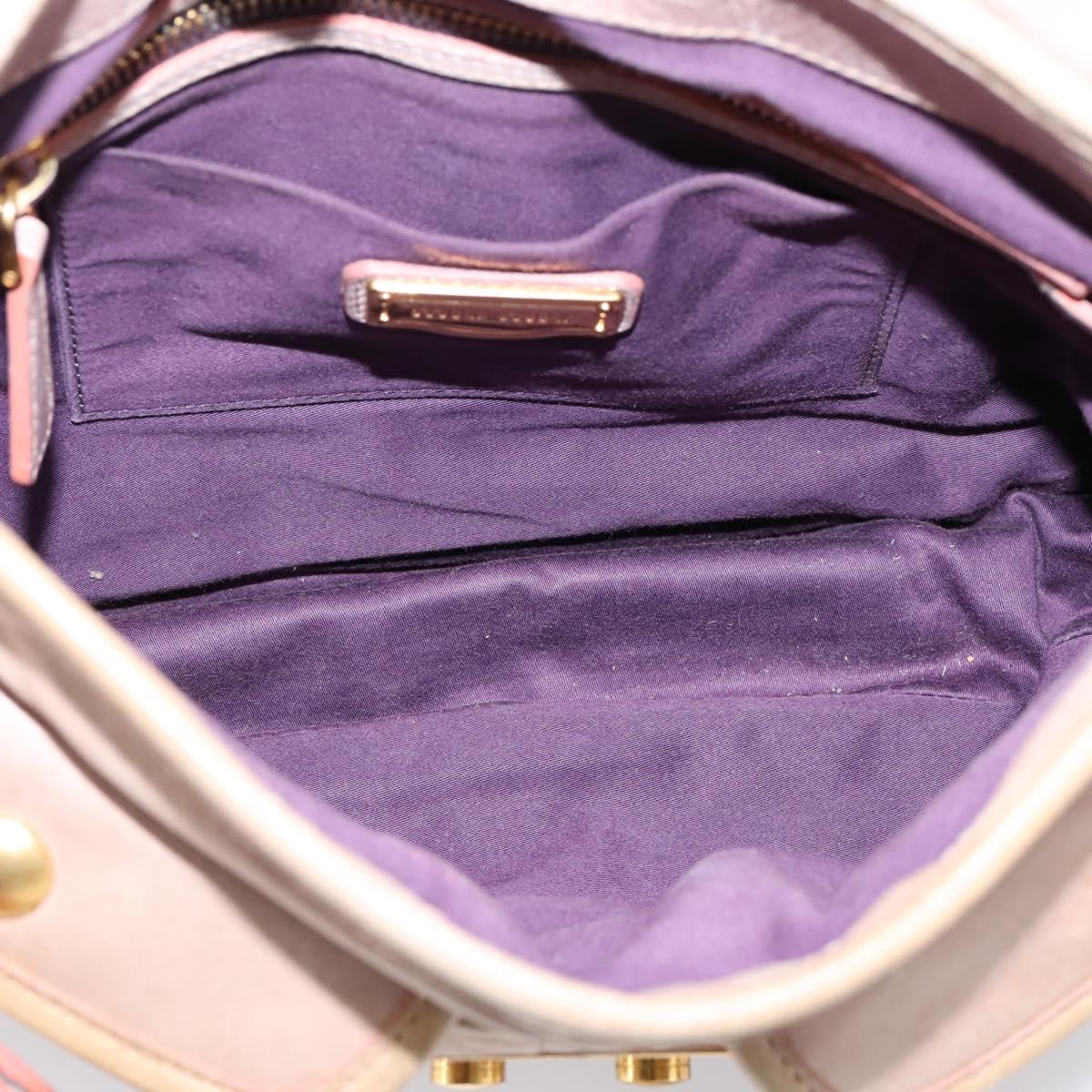 Miu Miu Hand Bag Vitellolux 2way Pink Gold Auth 207996