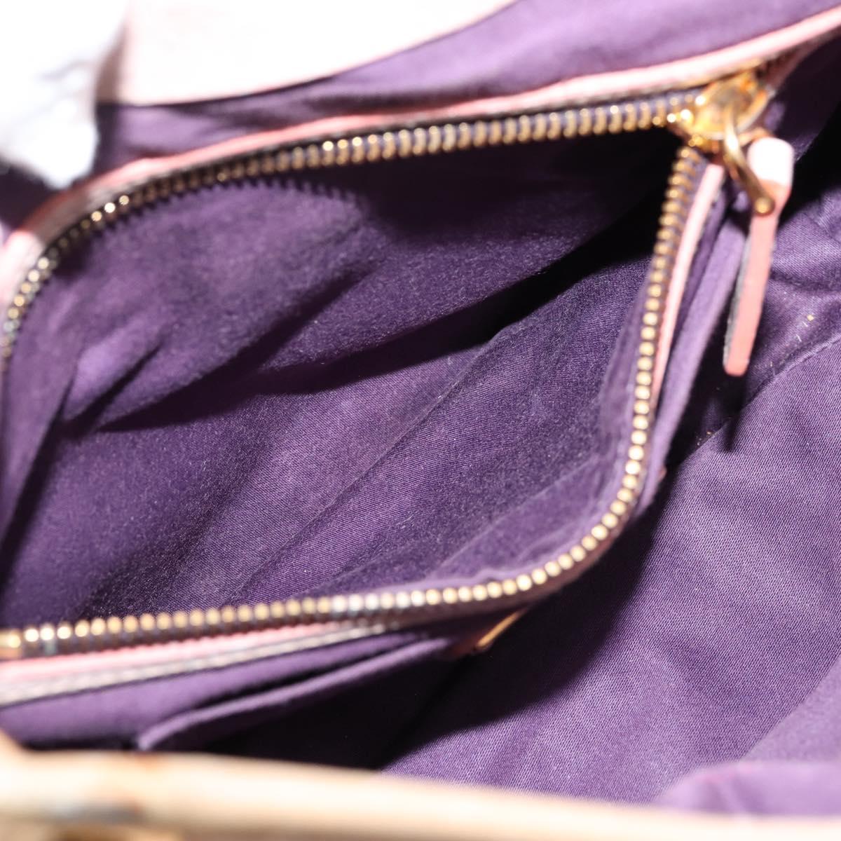 Miu Miu Hand Bag Vitellolux 2way Pink Gold Auth 207996