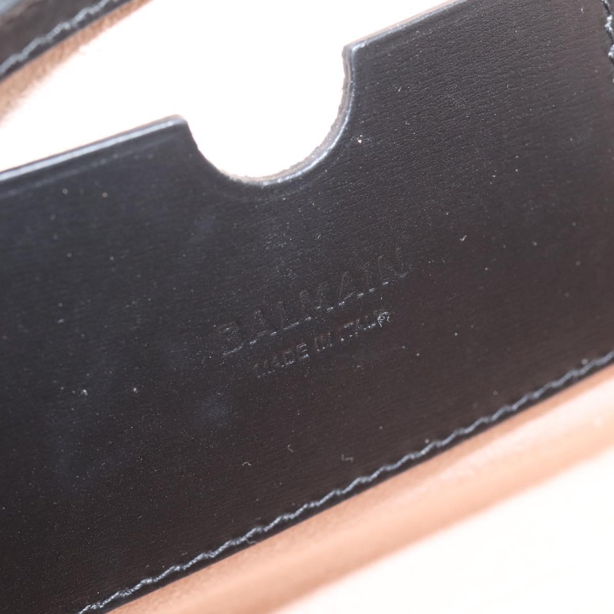 BALMAIN B-Buzz23 Hand Bag Canvas 2way Black Gold Auth 208002M