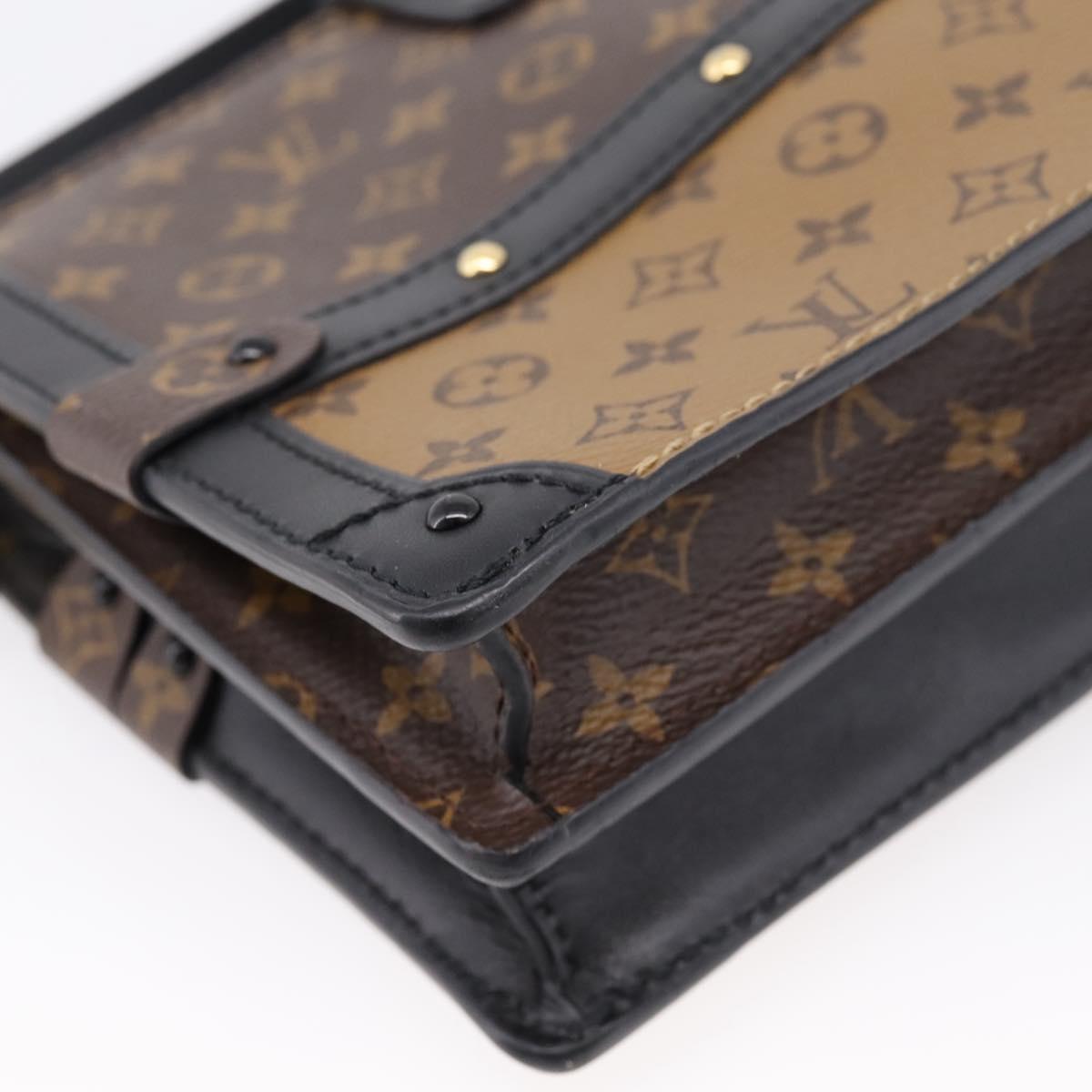 LOUIS VUITTON Monogram Reverse Trunk Clutch Bag M43596 LV Auth 208005SAM
