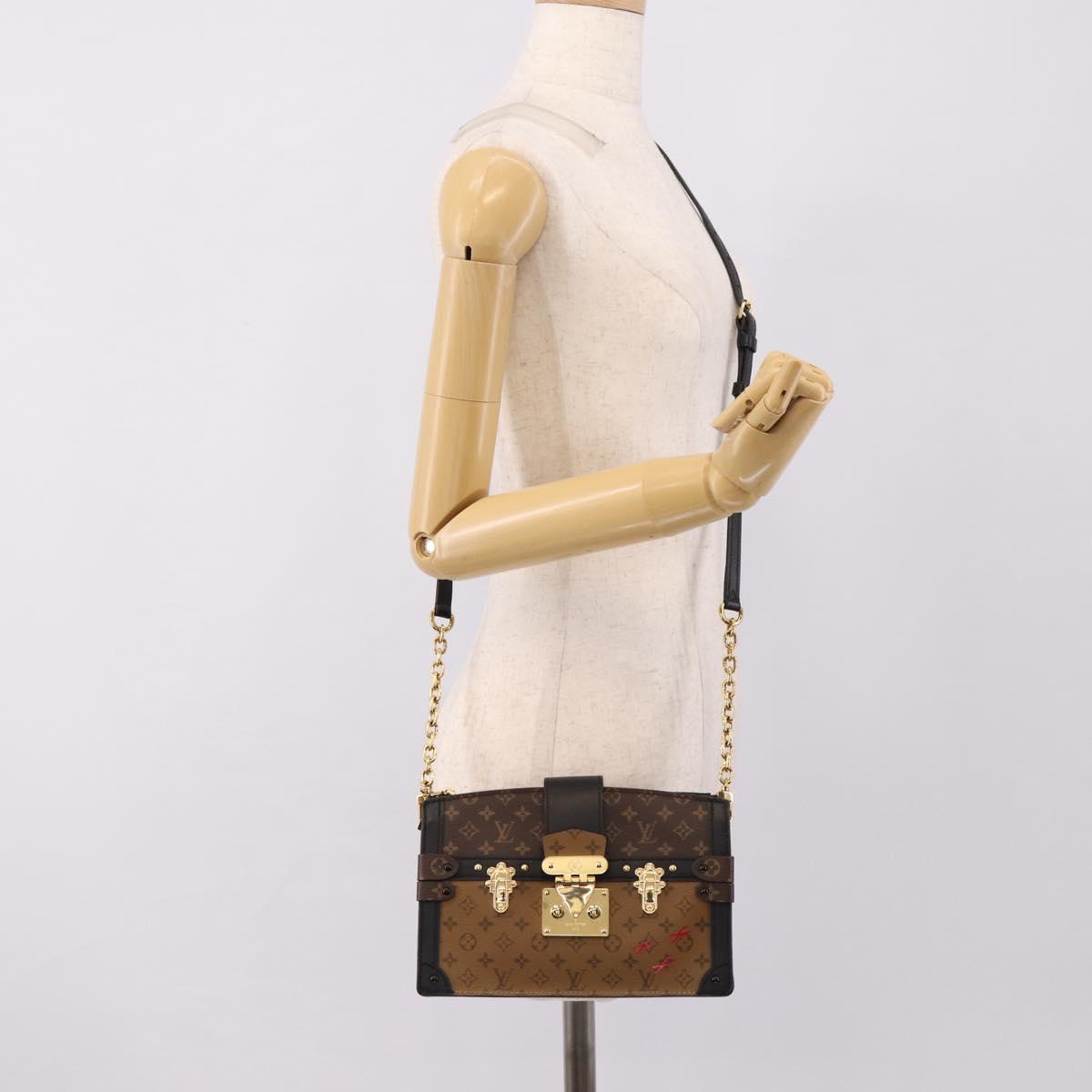 LOUIS VUITTON Monogram Reverse Trunk Clutch Bag M43596 LV Auth 208005SAM