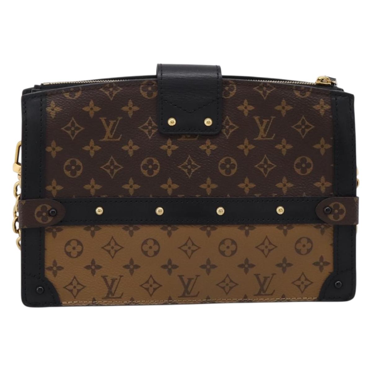 LOUIS VUITTON Monogram Reverse Trunk Clutch Bag M43596 LV Auth 208005SAM