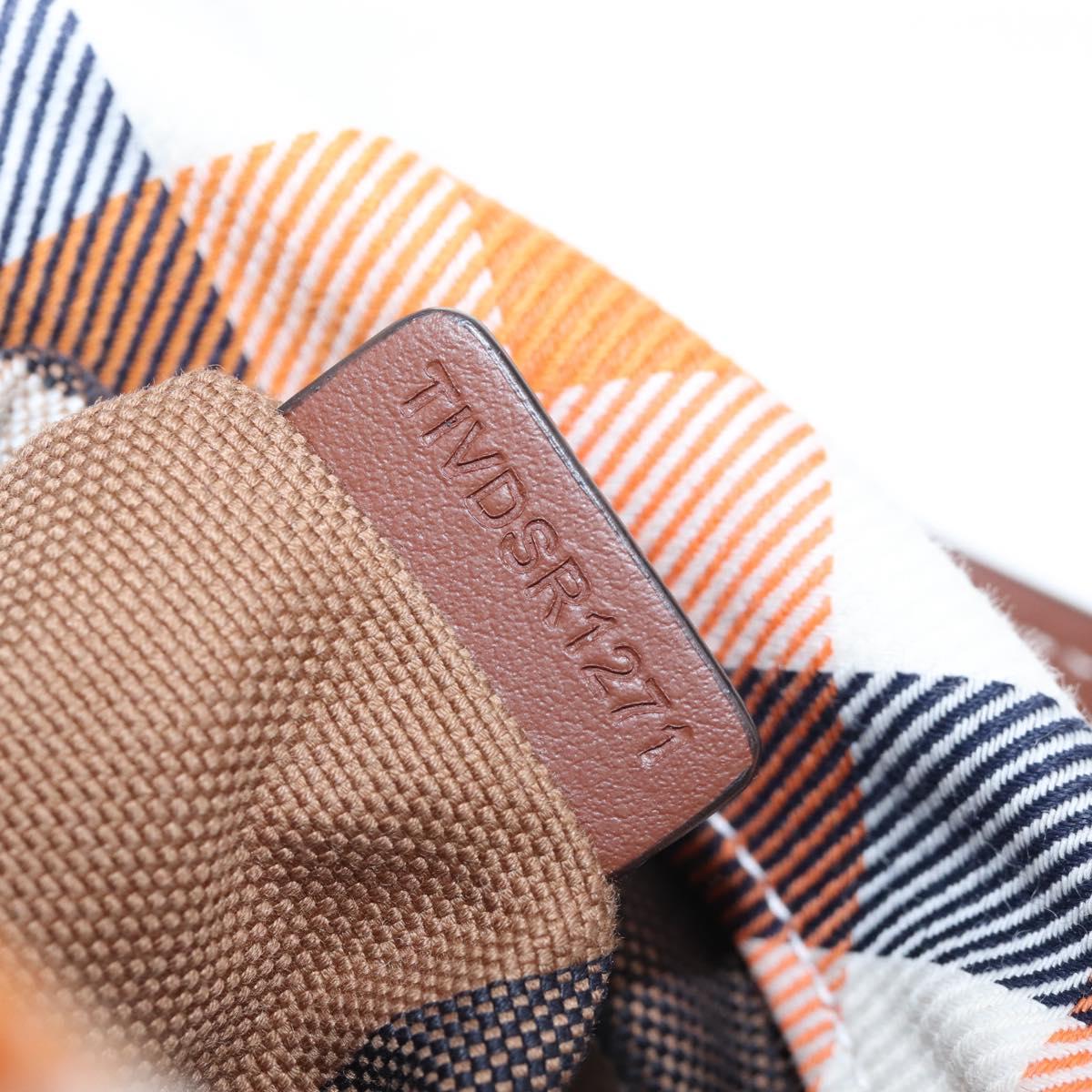 BURBERRY Nova Check Shoulder Bag Canvas Orange Gold Auth 208013V