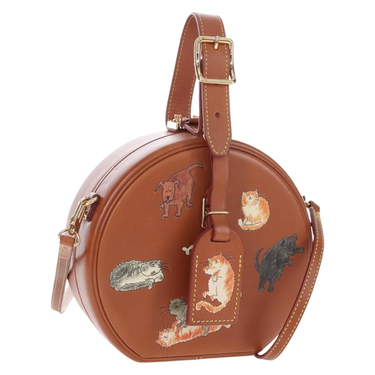 LOUIS VUITTON Catgram Petite Boite Chapeau Bag Brown M52972 LV Auth 208021SM