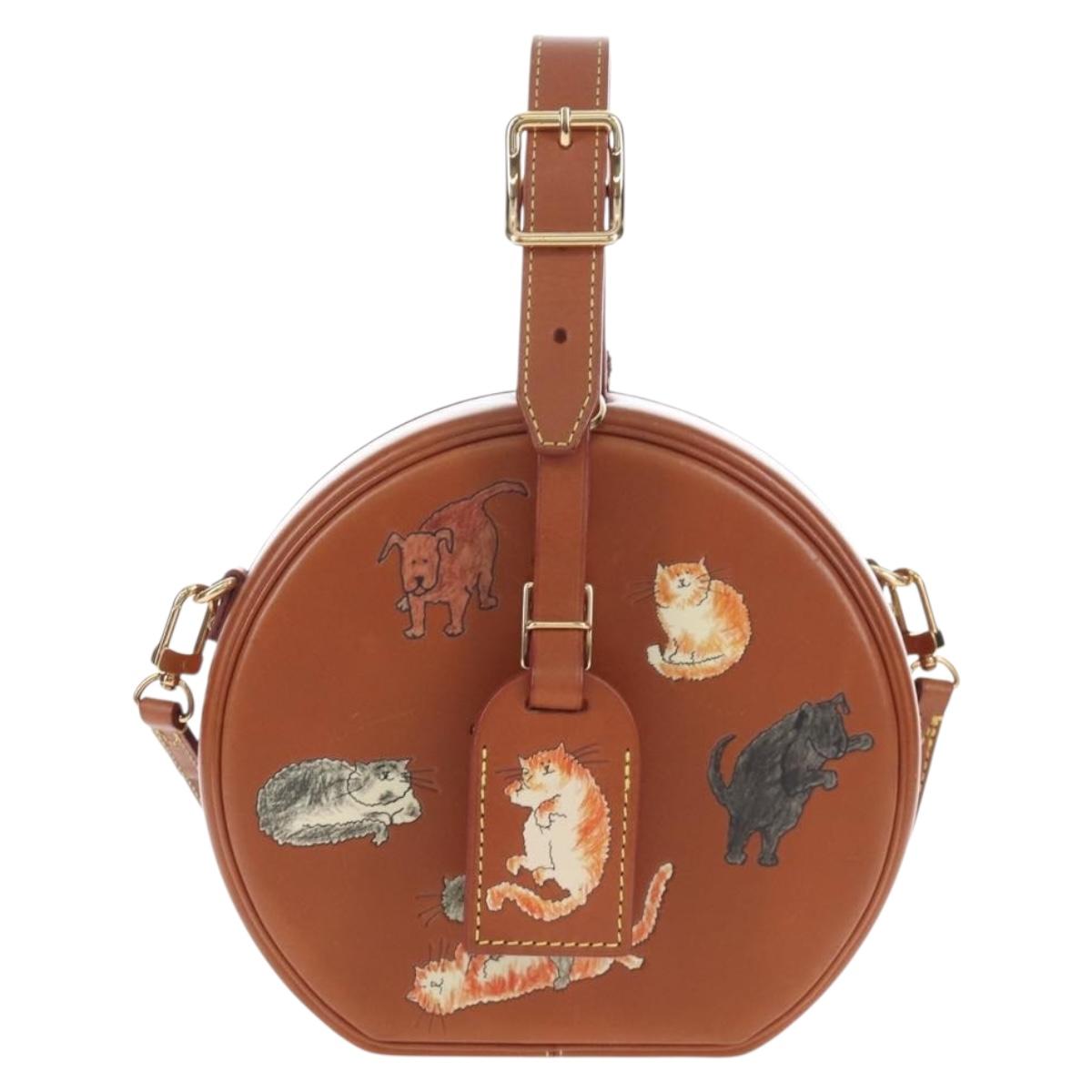 LOUIS VUITTON Catgram Petite Boite Chapeau Bag Brown M52972 LV Auth 208021SM