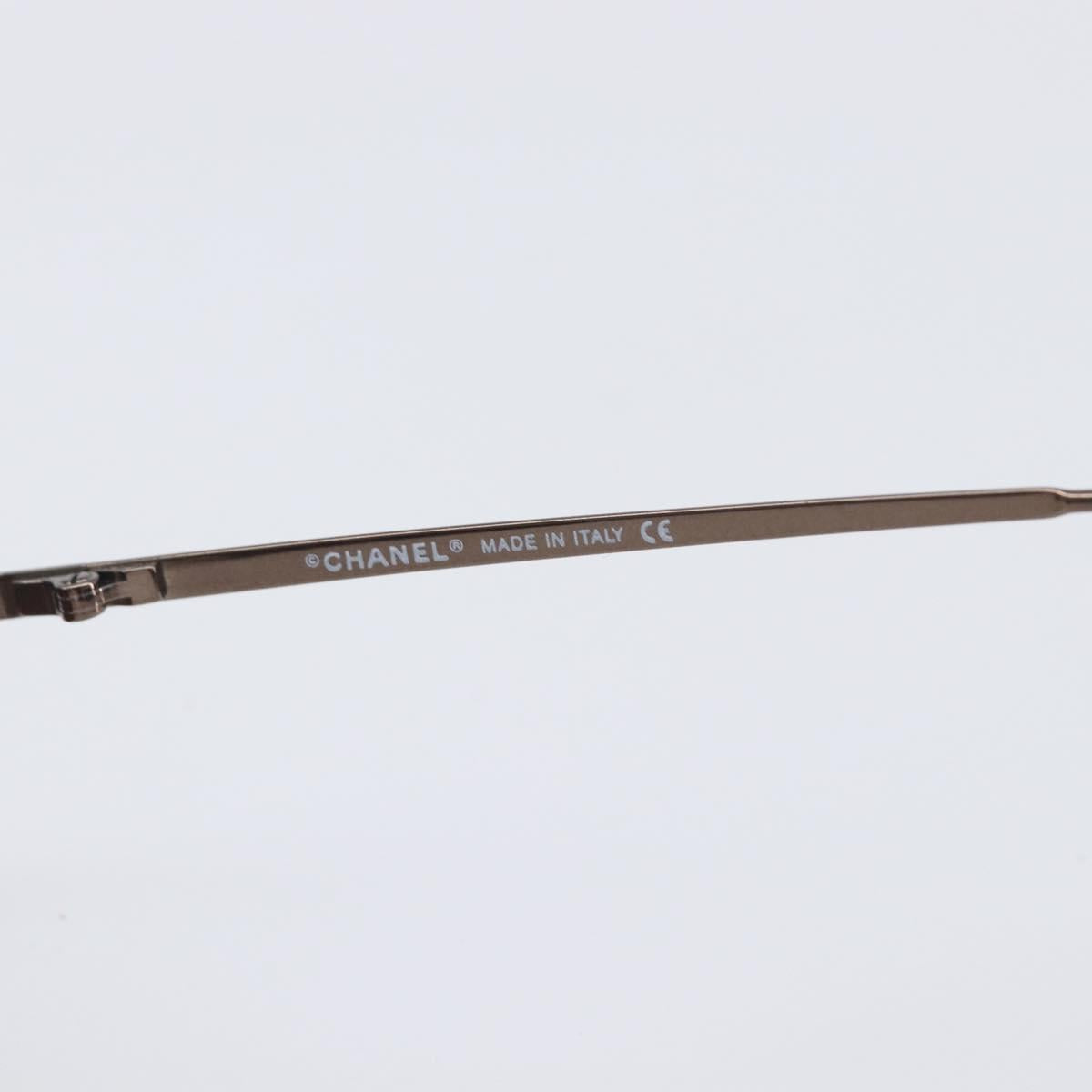 CHANEL COCO Mark Sunglasses metal Brown CC Auth 208027M