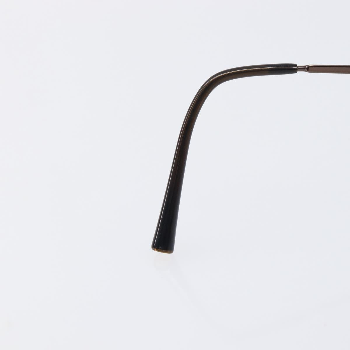CHANEL COCO Mark Sunglasses metal Brown CC Auth 208027M