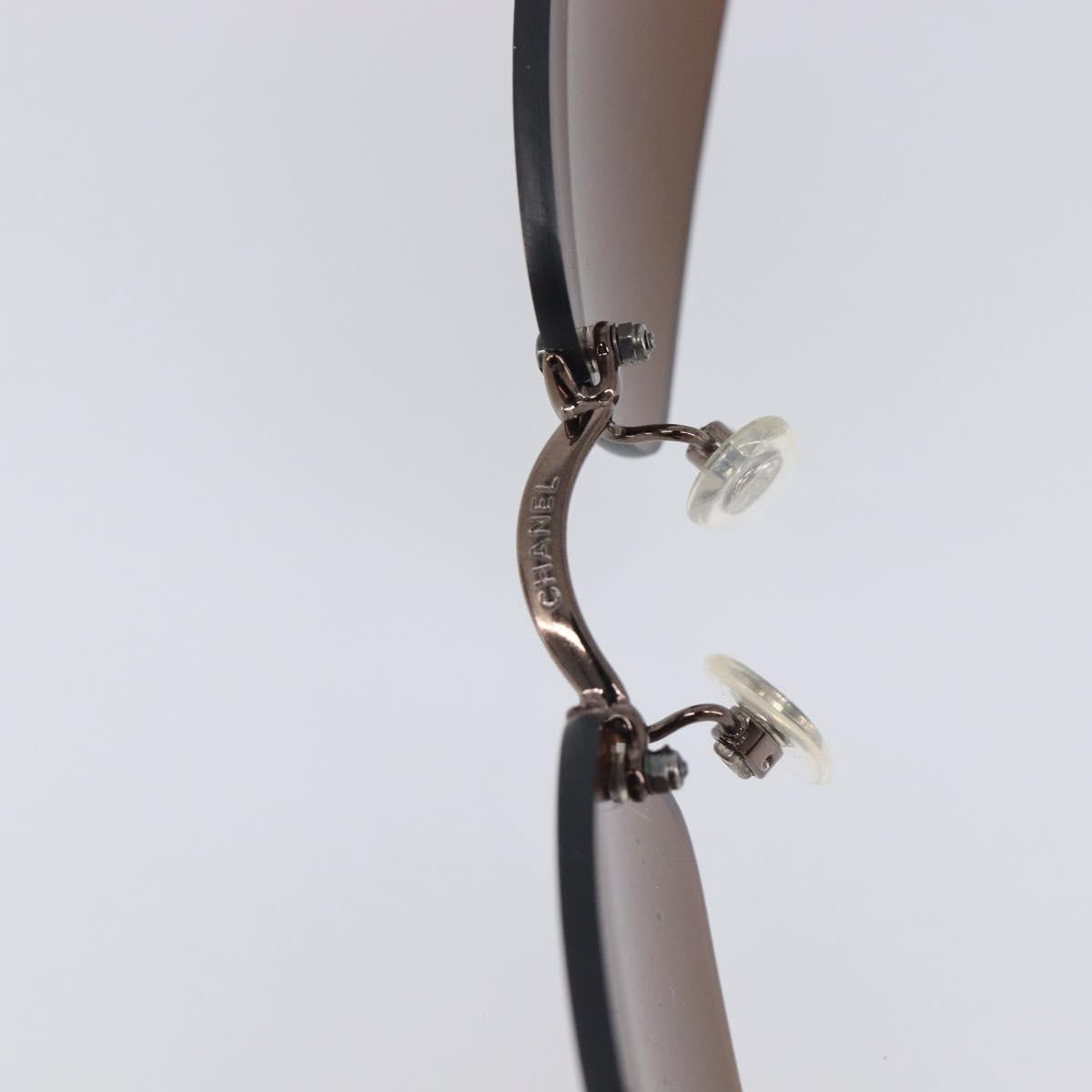 CHANEL COCO Mark Sunglasses metal Brown CC Auth 208027M