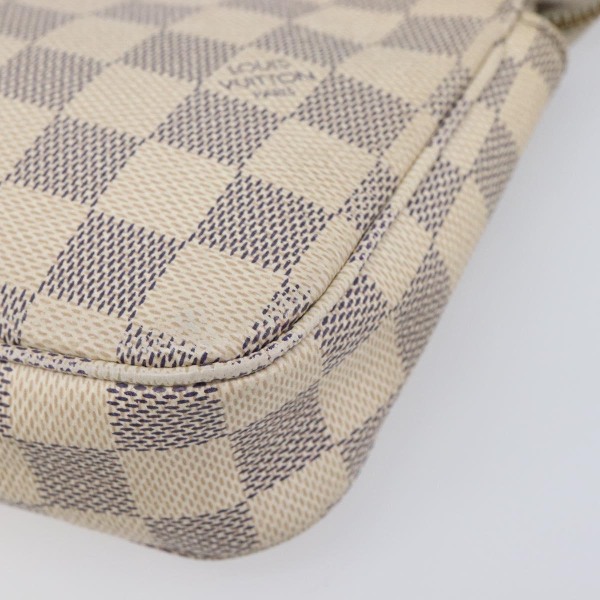 LOUIS VUITTON Damier Azur Pochette Accessoires Pouch N41207 LV Auth 208034A
