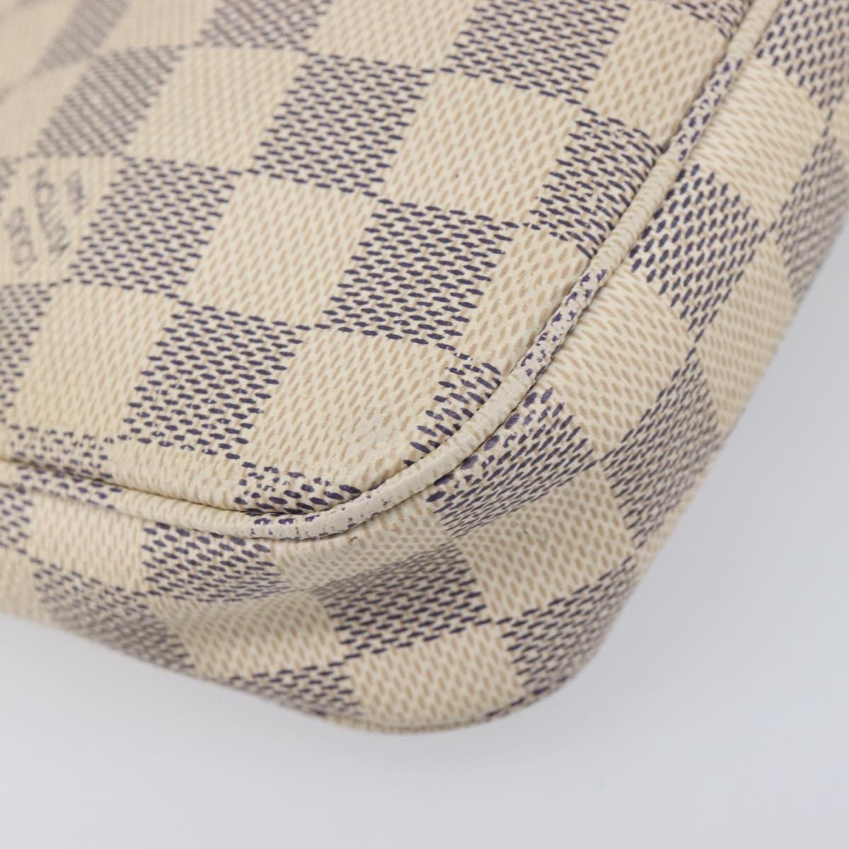 LOUIS VUITTON Damier Azur Pochette Accessoires Pouch N41207 LV Auth 208034A