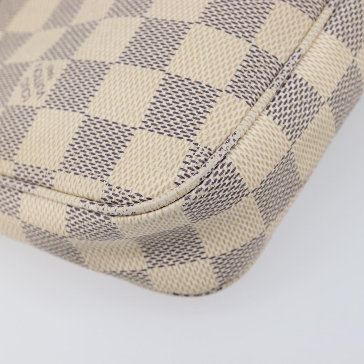 LOUIS VUITTON Damier Azur Pochette Accessoires Pouch N41207 LV Auth 208034A