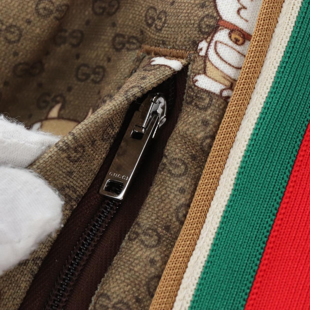 GUCCI Micro GG Canvas Fujiko Pro Pants Polyester L Beige Auth 208053SAM