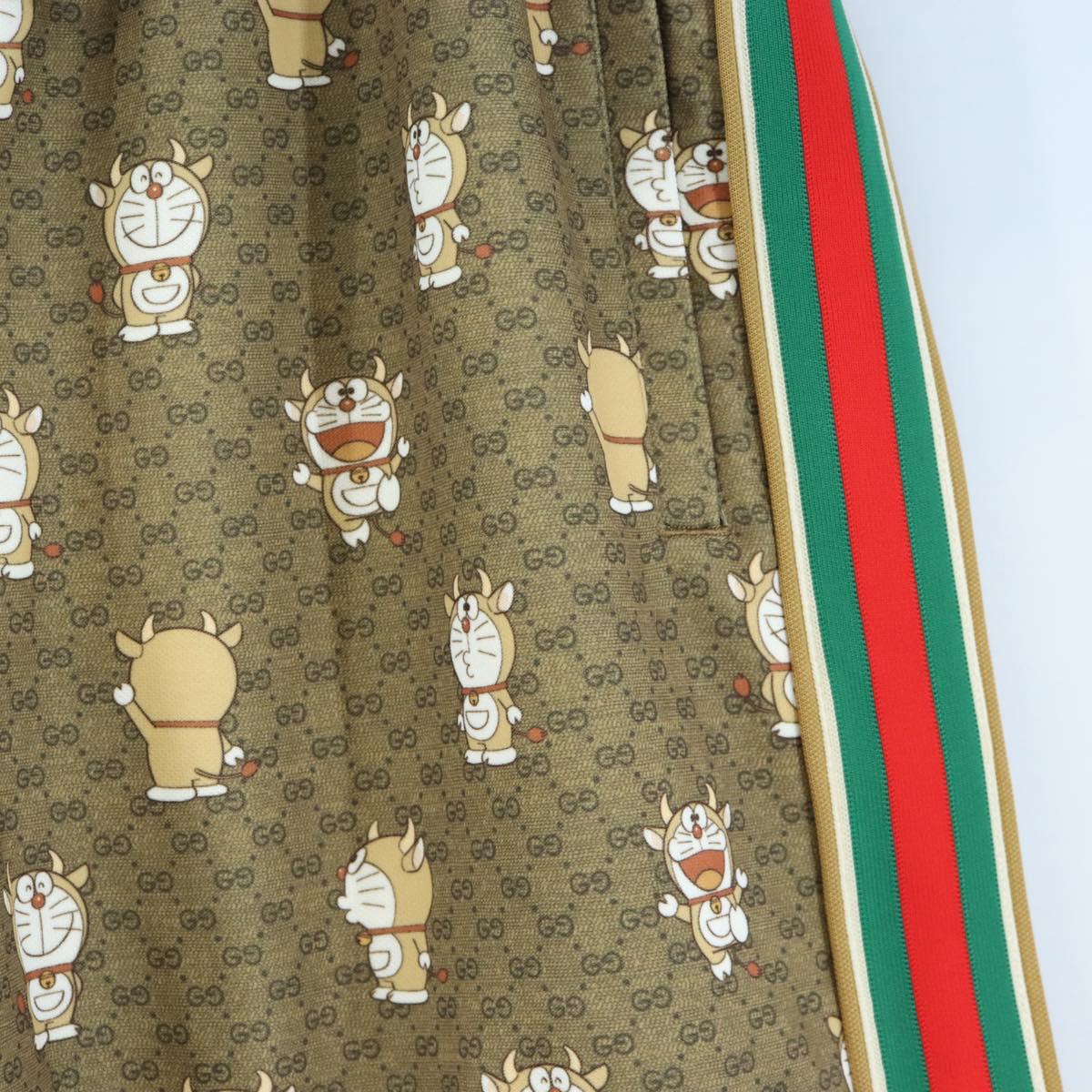 GUCCI Micro GG Canvas Fujiko Pro Pants Polyester L Beige Auth 208053SAM