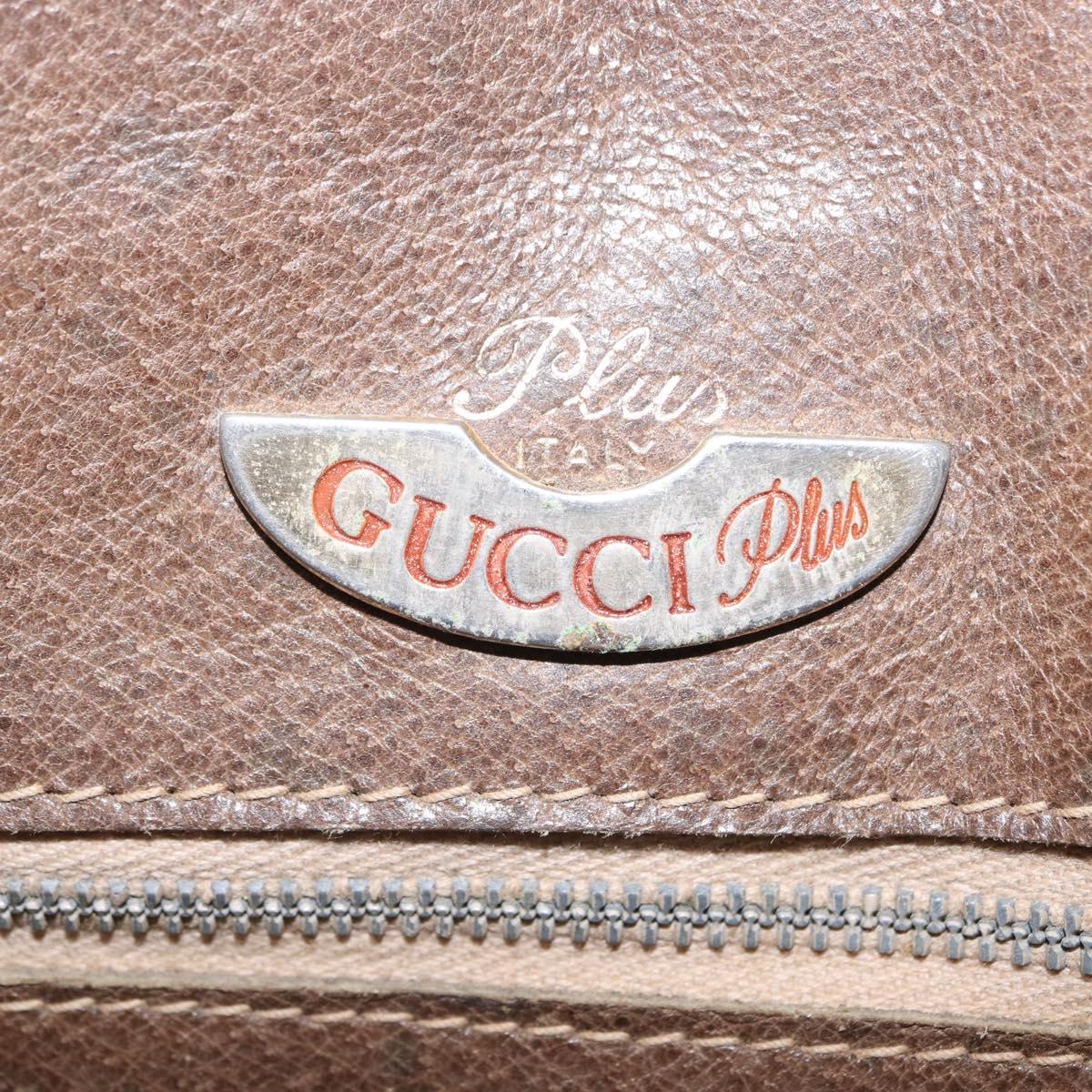 GUCCI PLUS Web Sherry Line Tote Bag PVC Beige Gold Tone Auth 208066