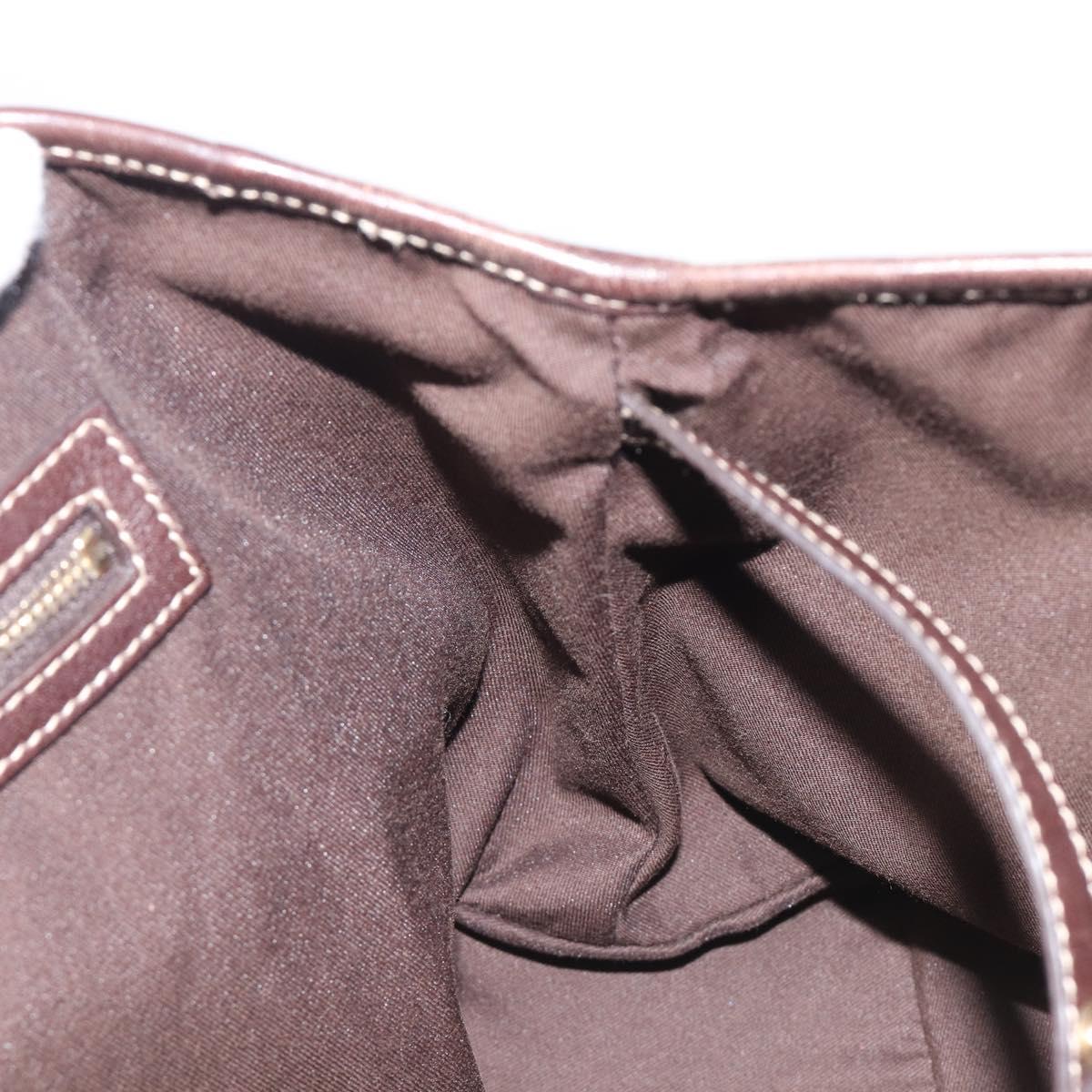 GUCCI GG Canvas Tote Bag Beige Gold Tone 162900 Auth 208067V
