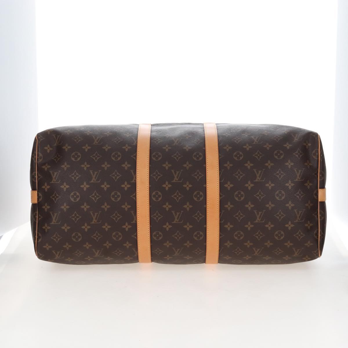 LOUIS VUITTON Monogram Keepall Bandouliere 55 Boston Bag M41414 LV Auth 208070V