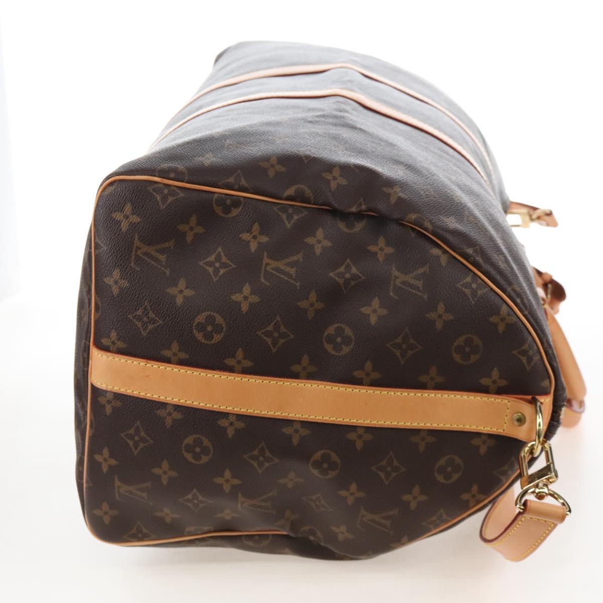 LOUIS VUITTON Monogram Keepall Bandouliere 55 Boston Bag M41414 LV Auth 208070V