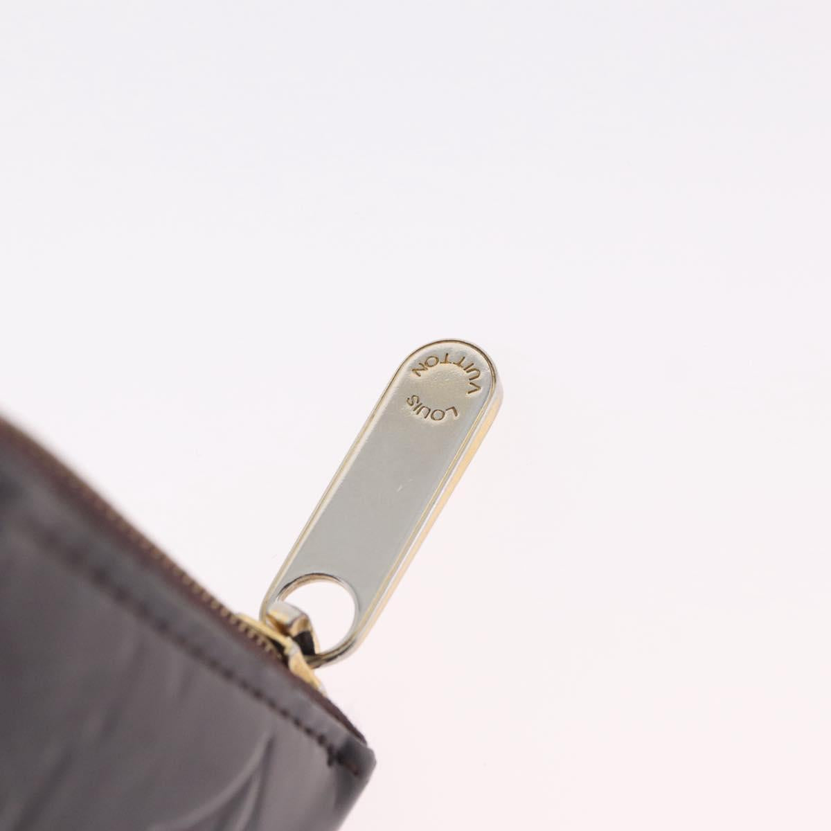 LOUIS VUITTON Monogram Vernis Zippy Wallet Amarante M93522 LV Auth 208076