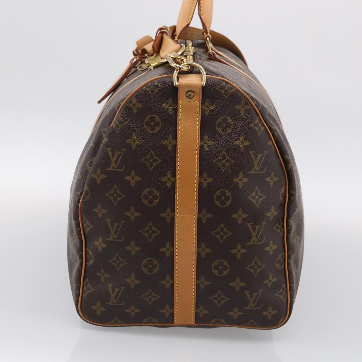 LOUIS VUITTON Monogram Keepall Bandouliere 55 Boston Bag M41414 LV Auth 208077V