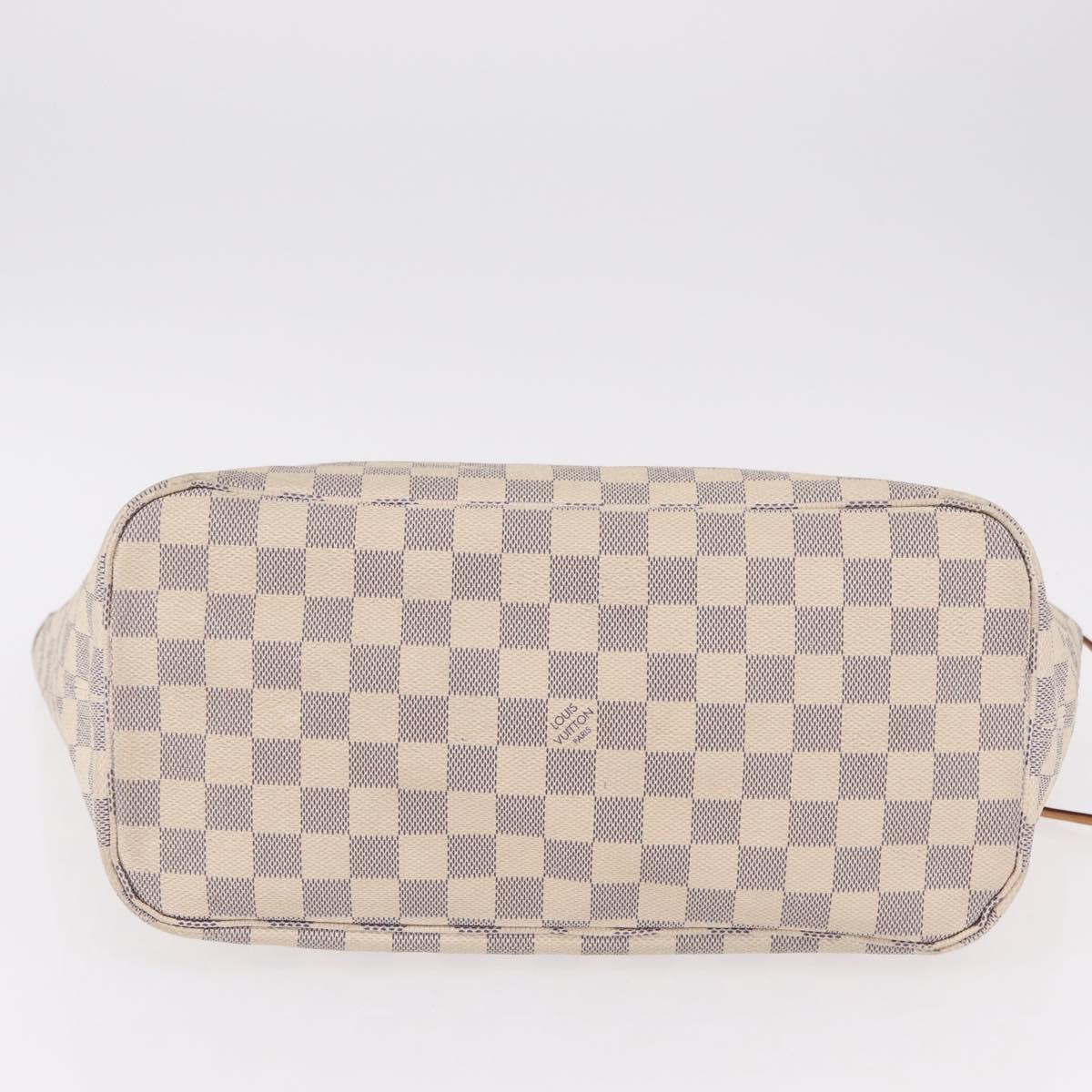 LOUIS VUITTON Damier Azur Neverfull MM Tote Bag N41605 LV Auth 208093