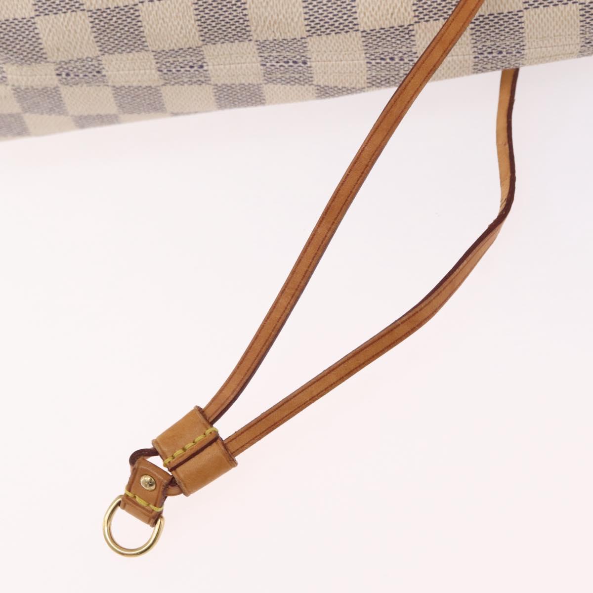 LOUIS VUITTON Damier Azur Neverfull MM Tote Bag N41605 LV Auth 208093