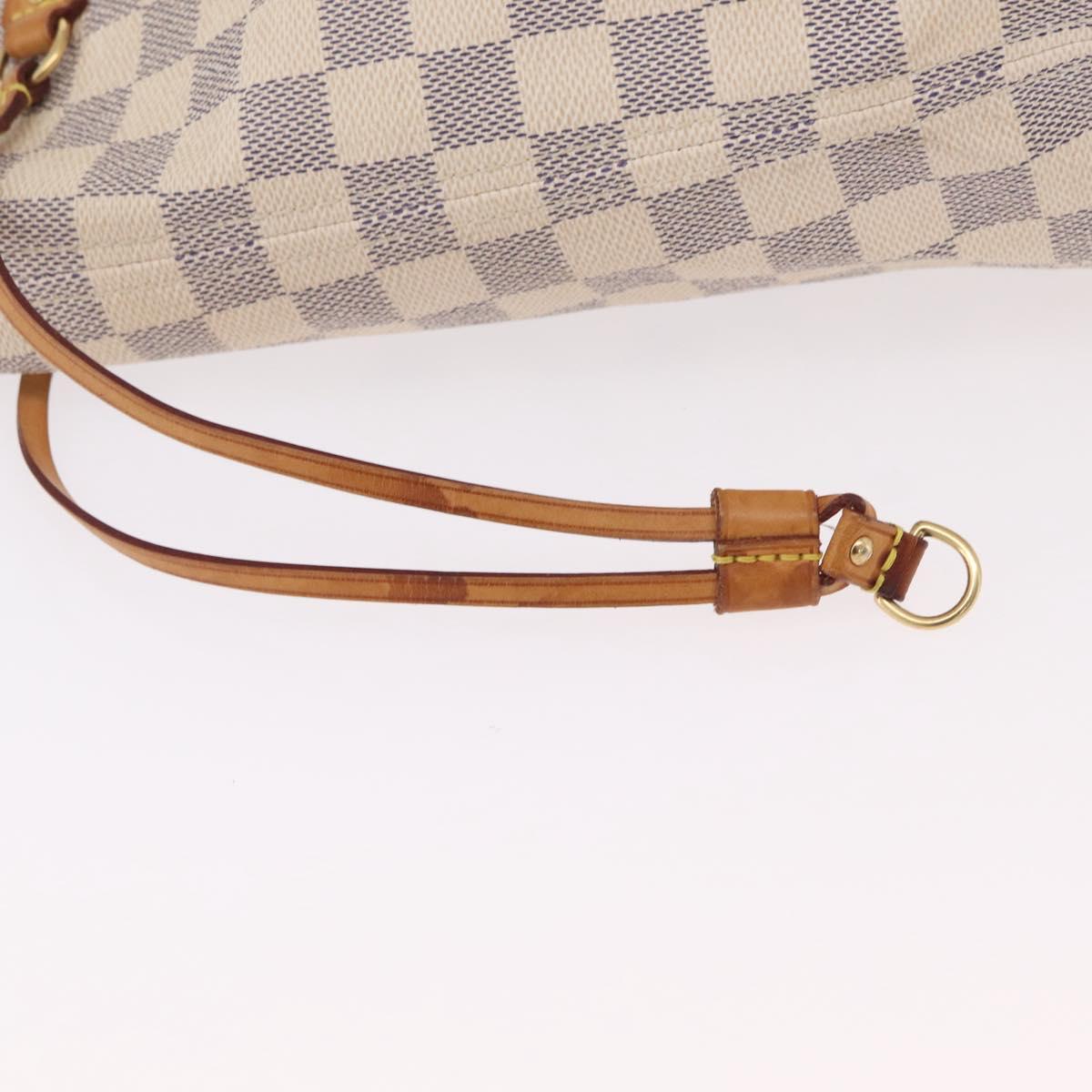 LOUIS VUITTON Damier Azur Neverfull MM Tote Bag N41605 LV Auth 208093