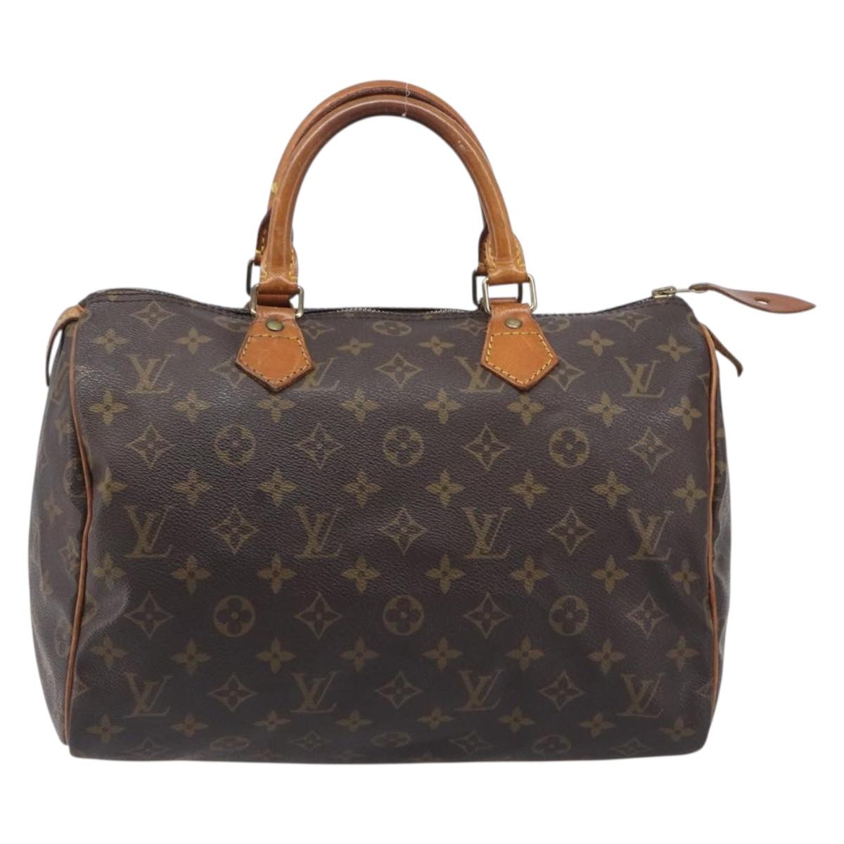 LOUIS VUITTON Monogram Speedy 30 Hand Bag M41526 LV Auth 208094