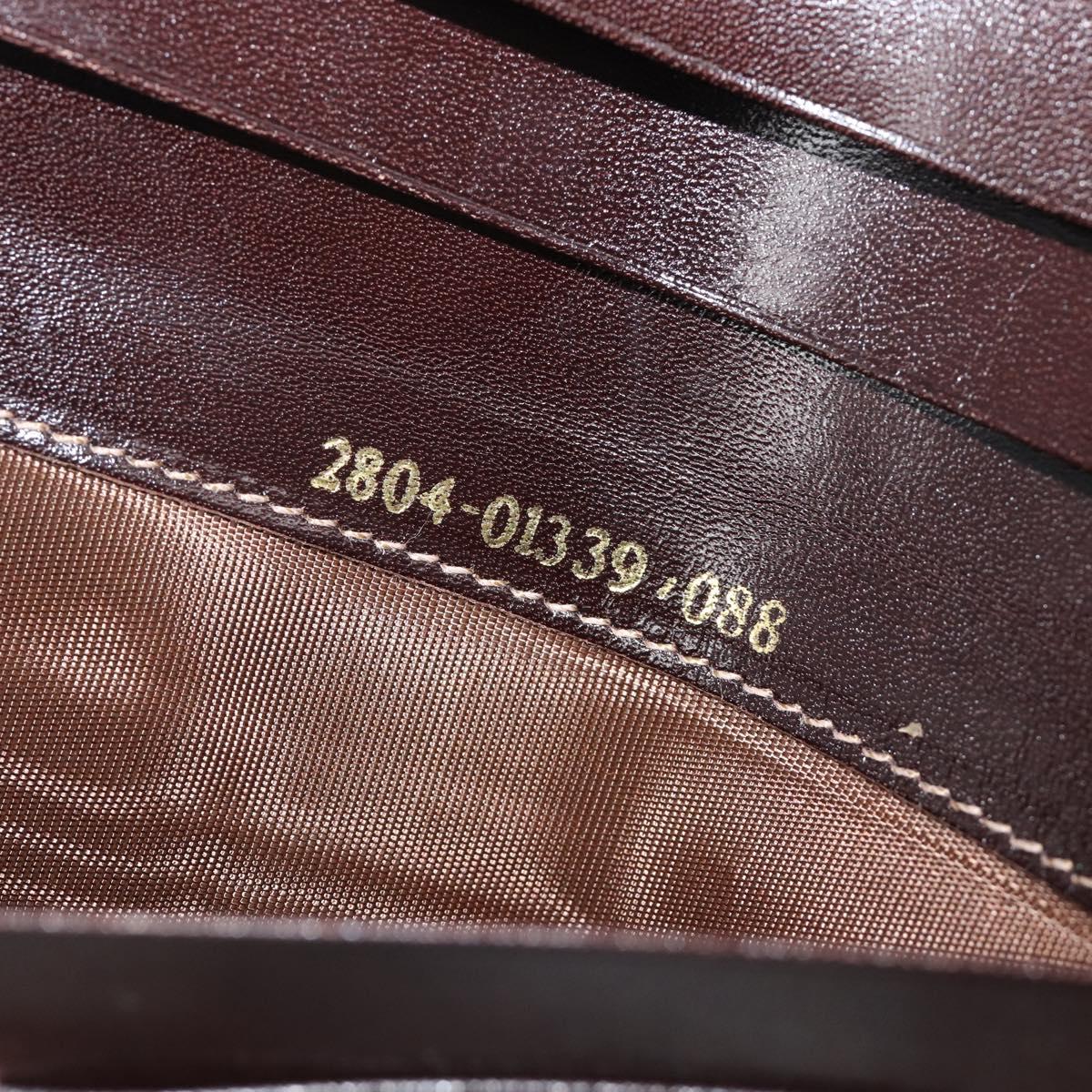 FENDI Zucca Canvas Long Wallet Brown Auth 208102V
