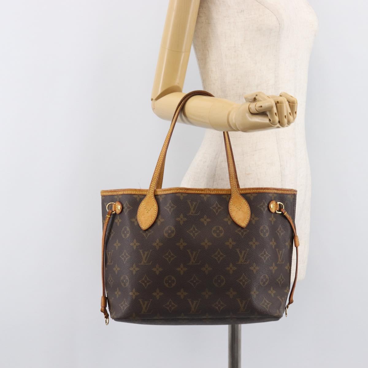 LOUIS VUITTON Monogram Neverfull PM Tote Bag M40155 LV Auth 208134