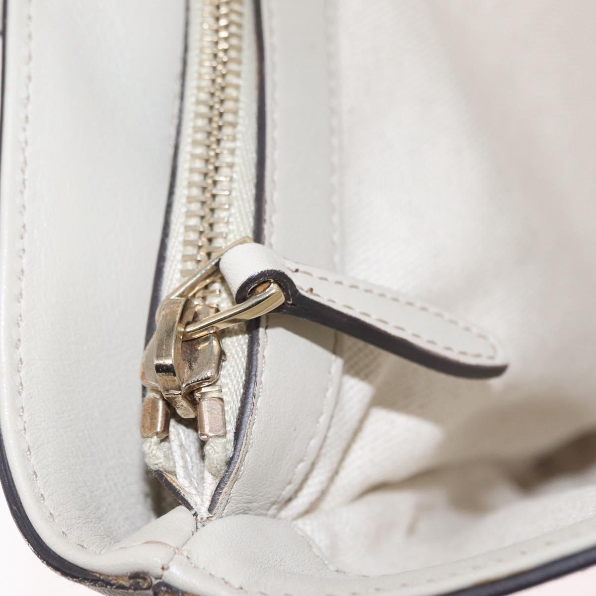 GUCCI Micro Guccissima Tote Bag Leather Ivory Gold Tone 336776 Auth 208163V