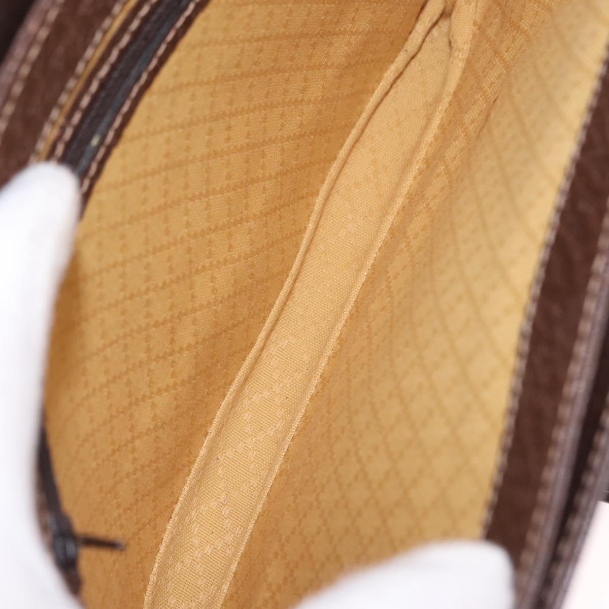 GUCCI GG Supreme Shoulder Bag PVC Beige Gold Tone Auth 208164
