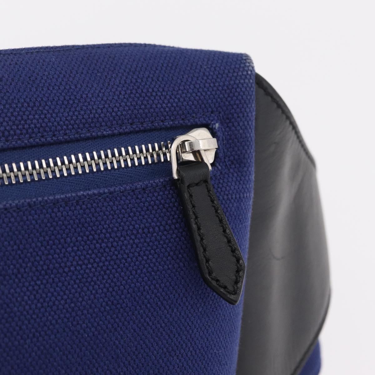 Balenciaga Body Bag Canvas Blue Silver 433625 Auth 208167V