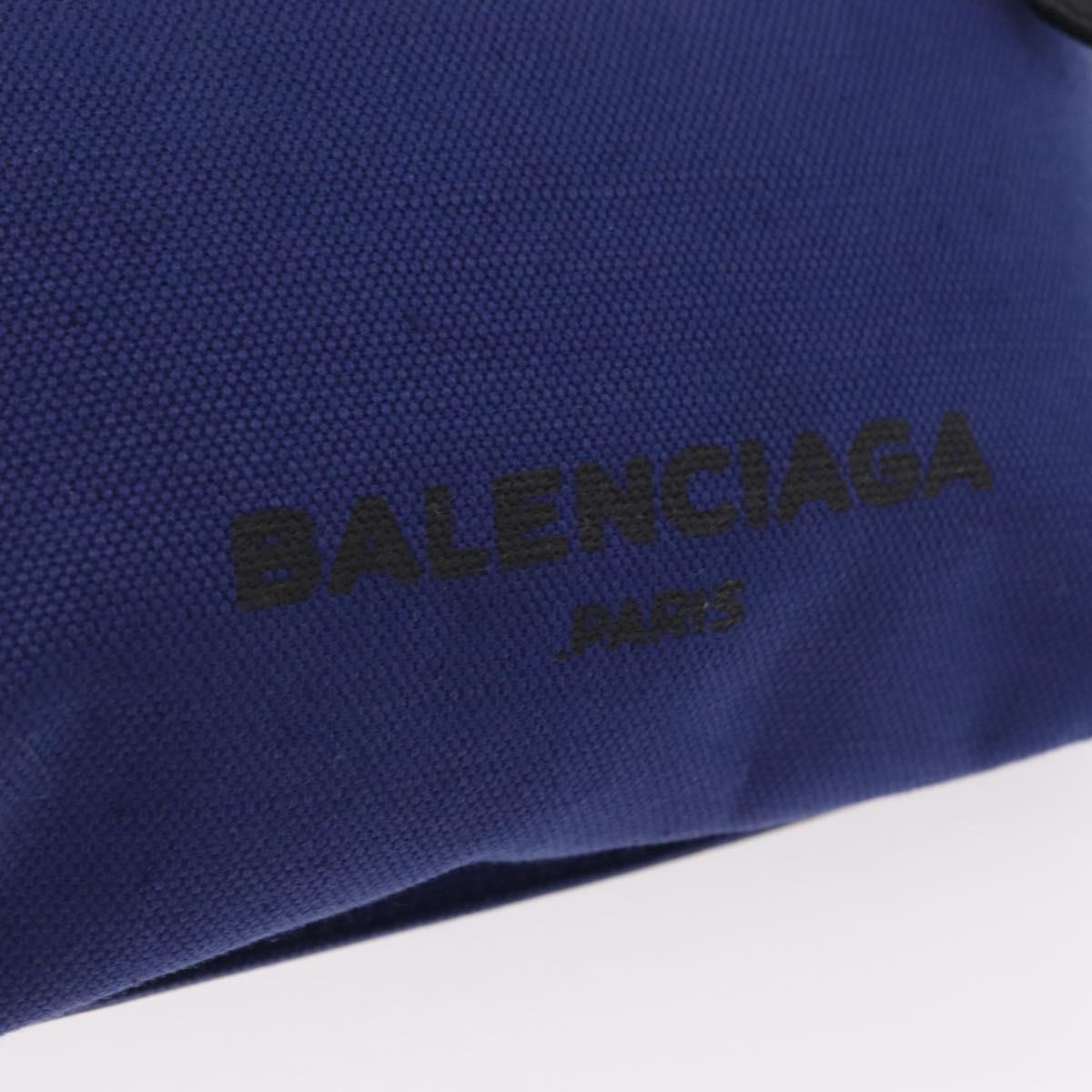 Balenciaga Body Bag Canvas Blue Silver 433625 Auth 208167V