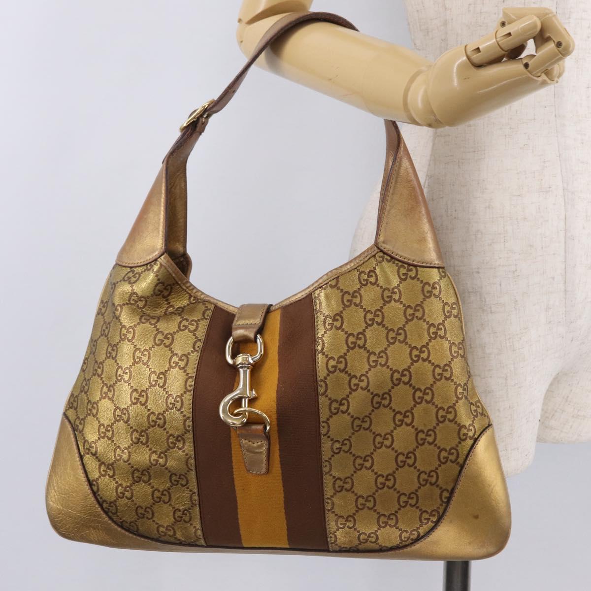 GUCCI GuccissimaGG Sherry Line Jackie Shoulder Bag Leather 153029 Auth 208168A