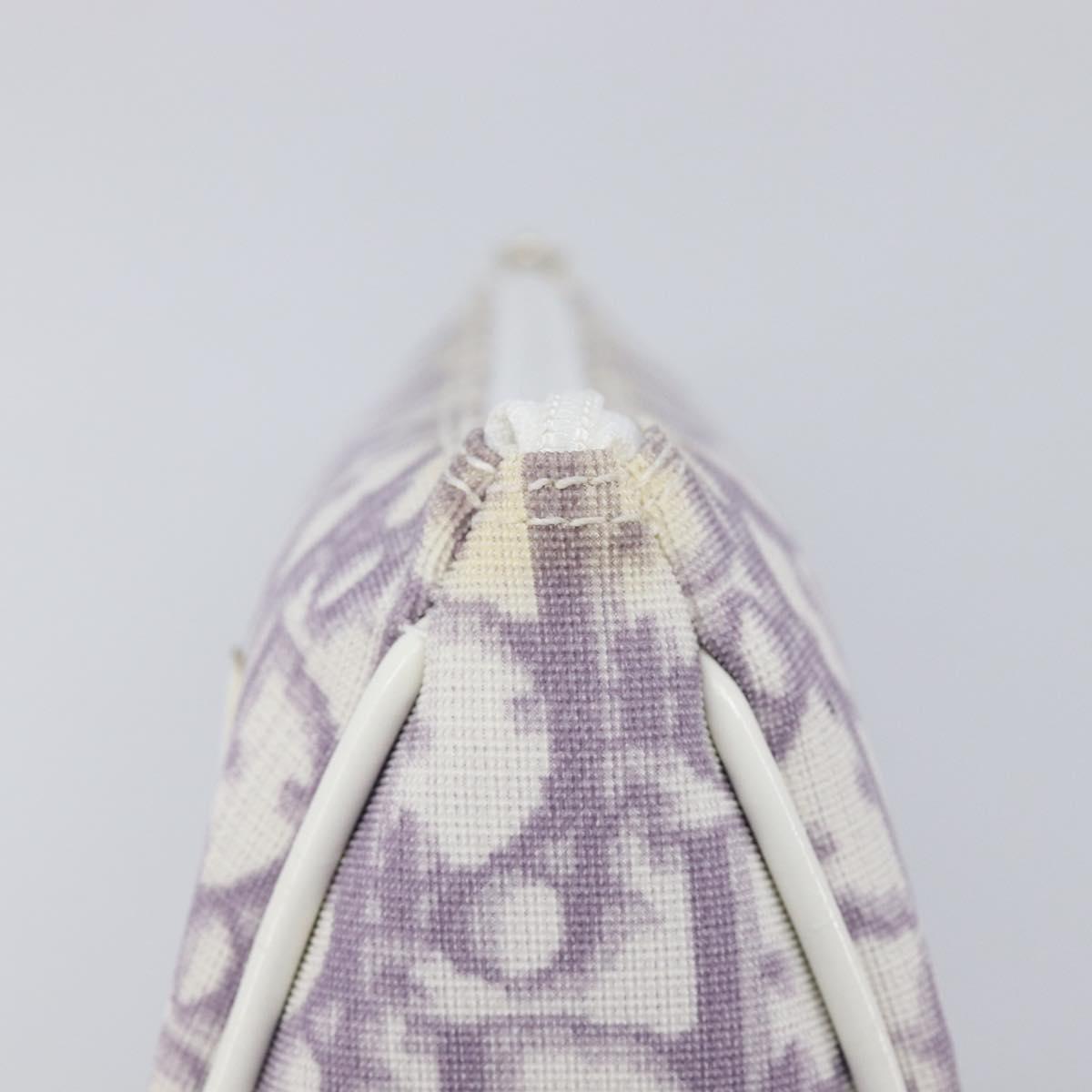 Christian Dior Trotter Pouch PVC Purple Silver Auth 208174