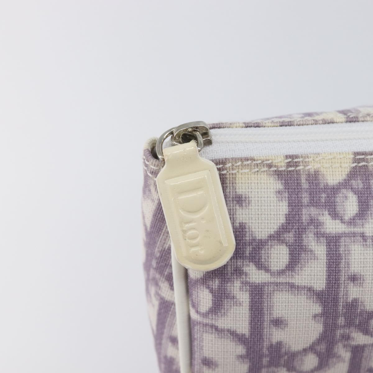 Christian Dior Trotter Pouch PVC Purple Silver Auth 208174