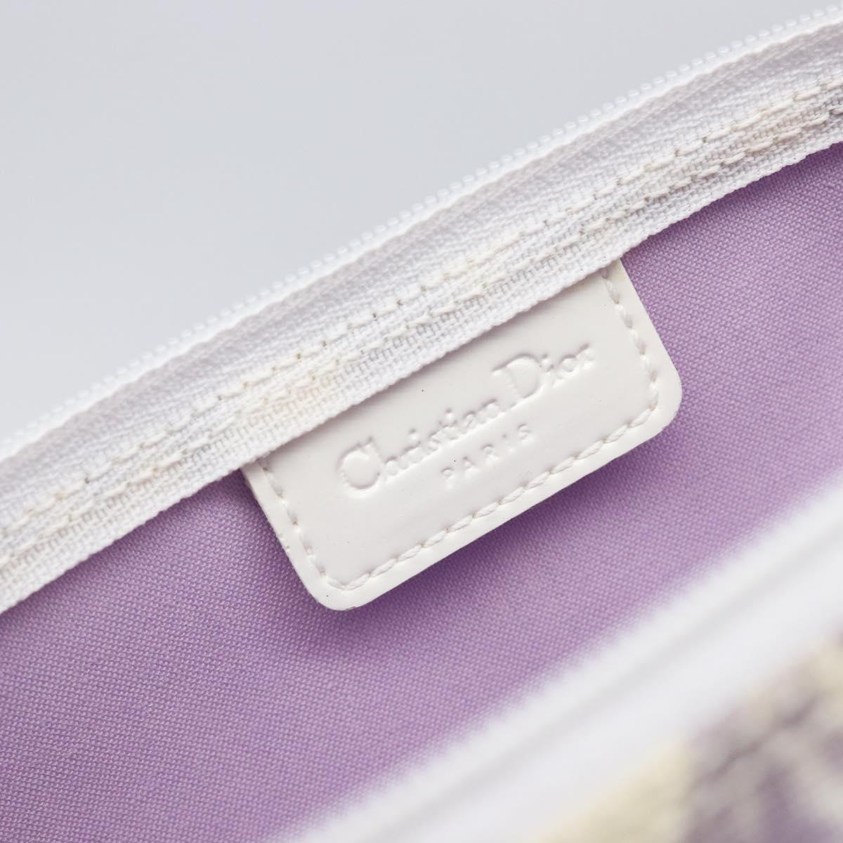 Christian Dior Trotter Pouch PVC Purple Silver Auth 208174