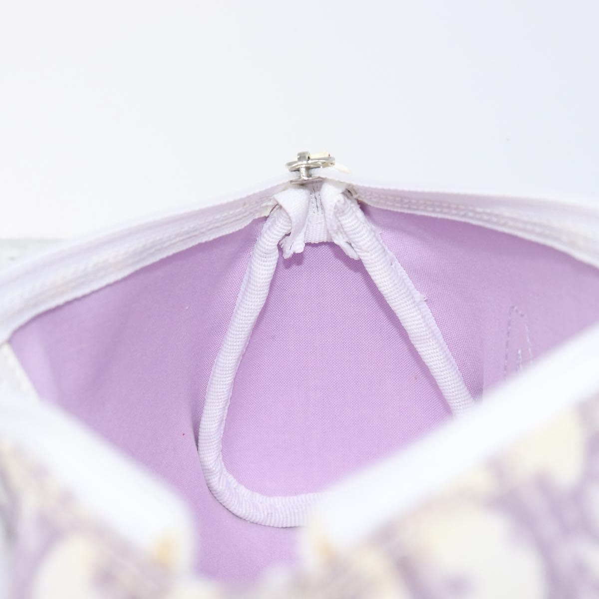 Christian Dior Trotter Pouch PVC Purple Silver Auth 208174