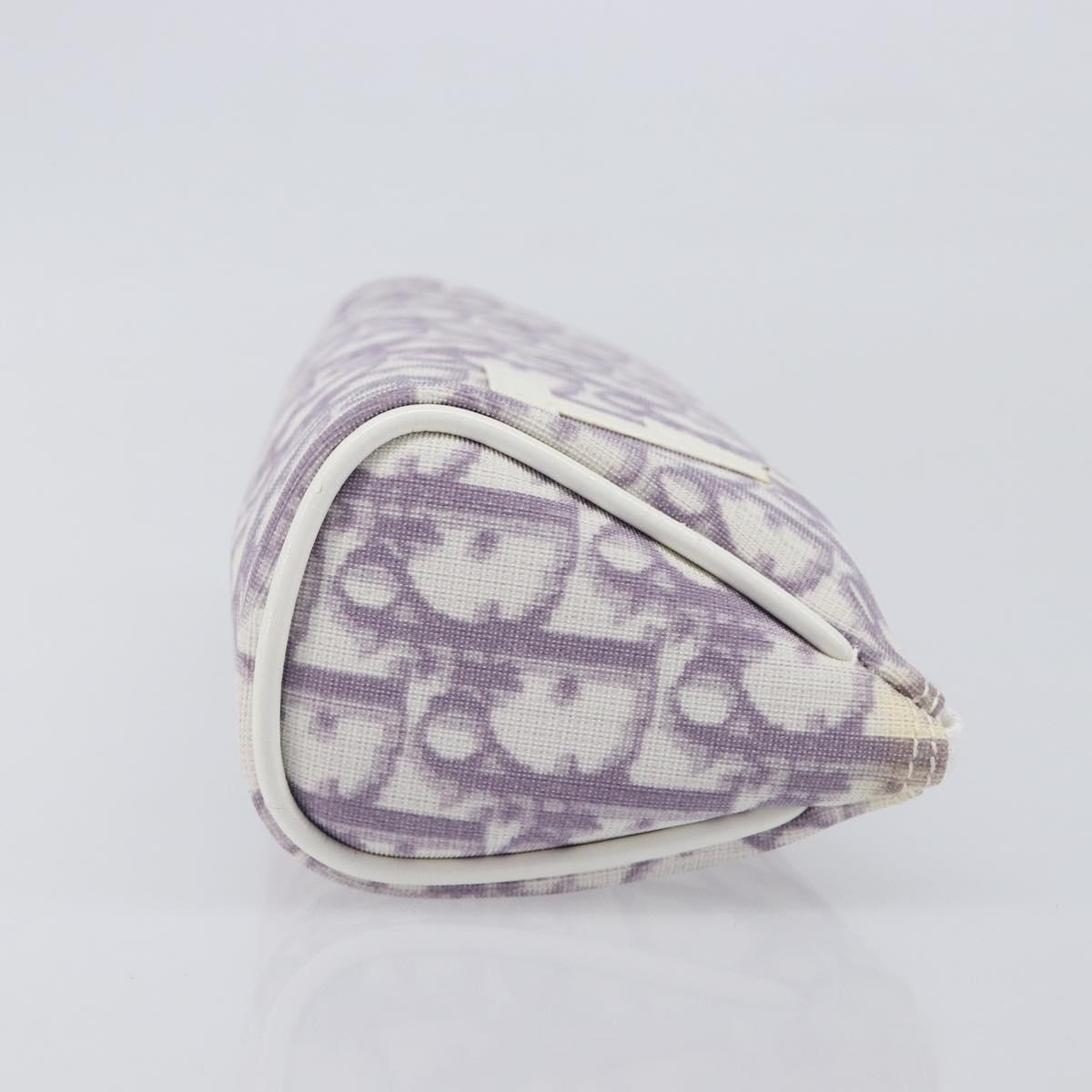 Christian Dior Trotter Pouch PVC Purple Silver Auth 208174