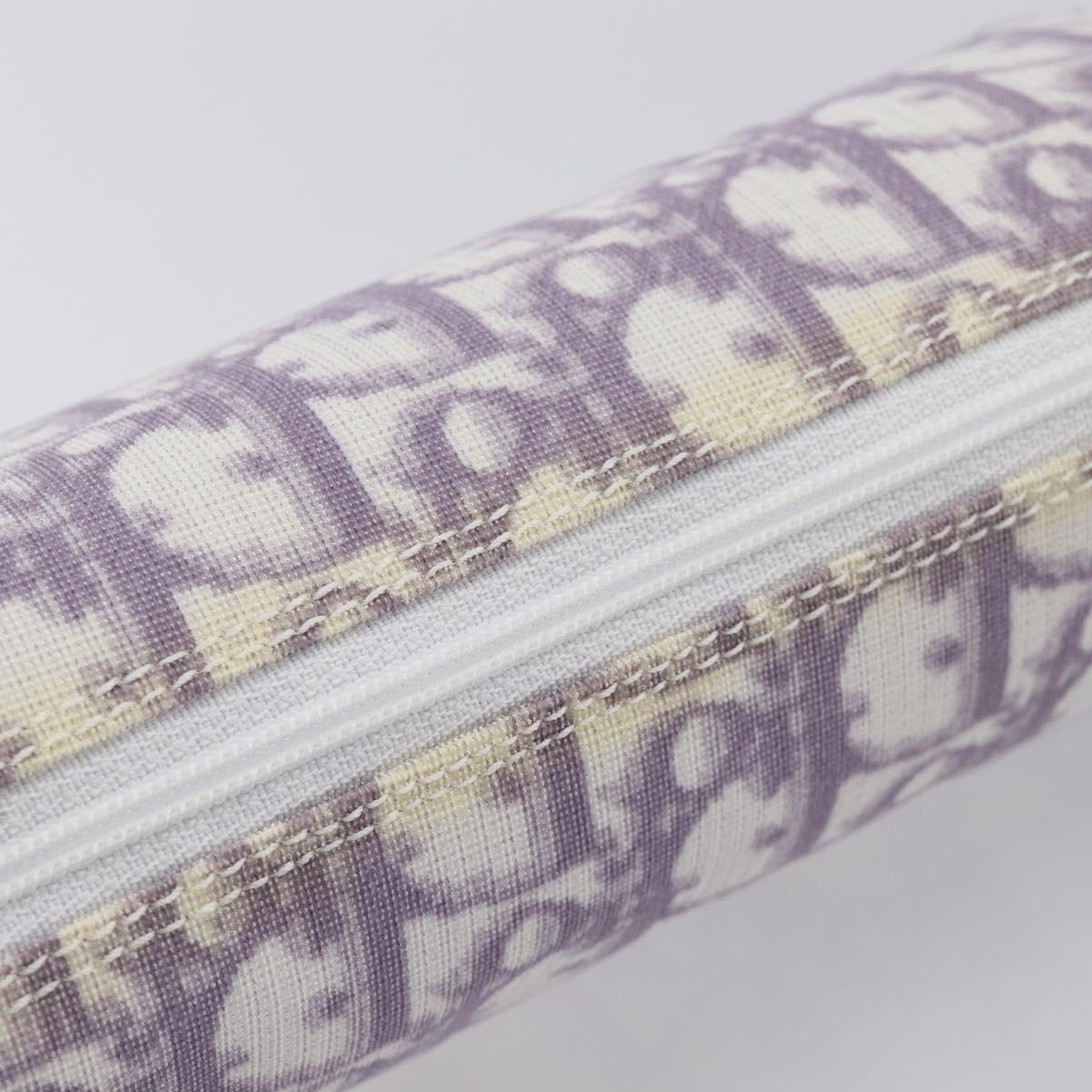 Christian Dior Trotter Pouch PVC Purple Silver Auth 208174